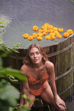 Load image into Gallery viewer, Marigold Ruffled tri Top ♲
