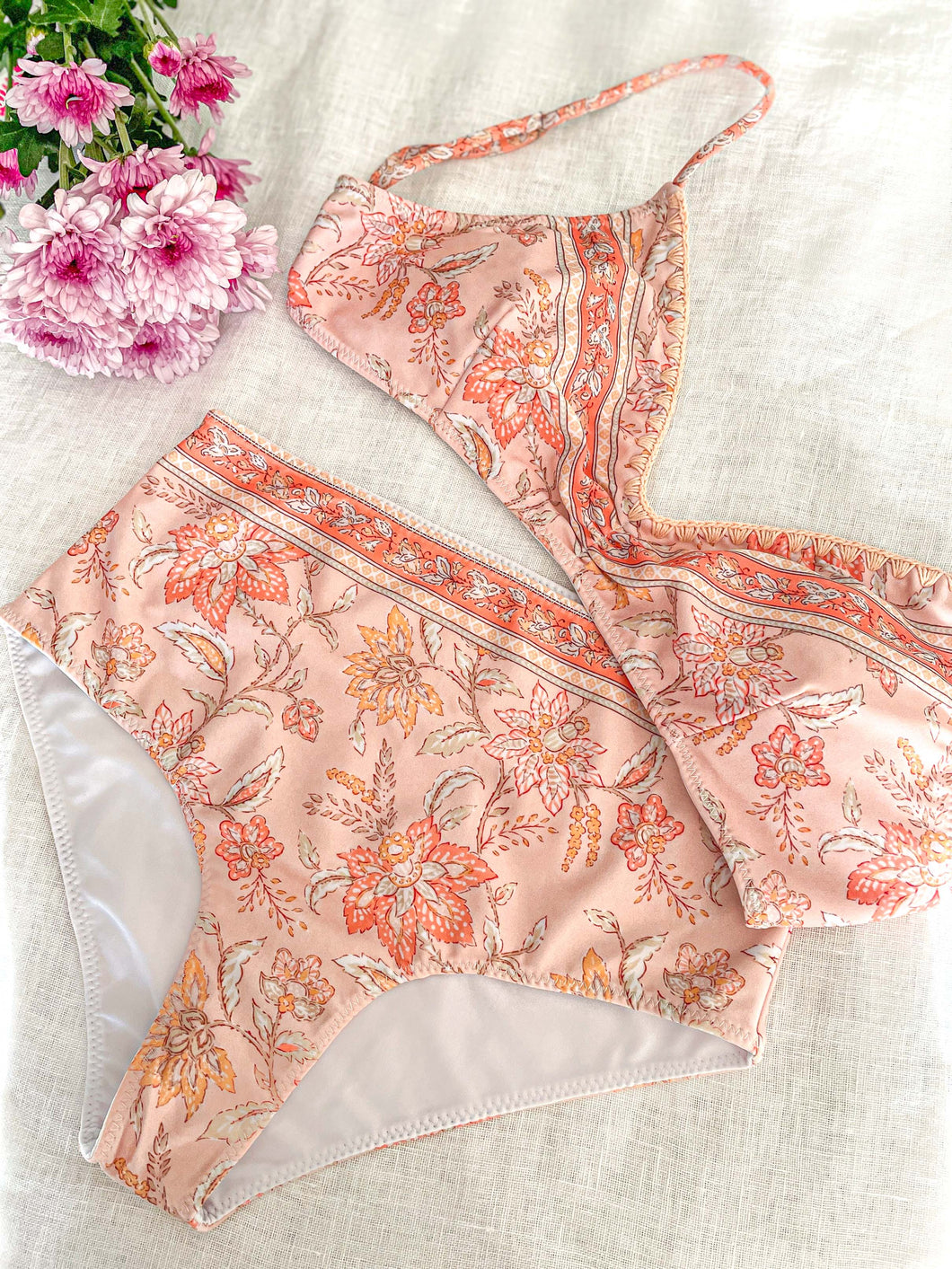 Blossom high waist bottom CORAL ♲