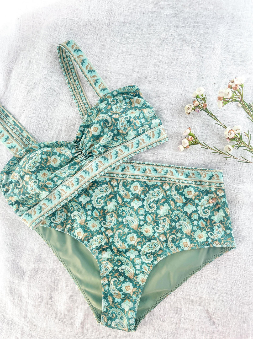 Indie High Waist Bottom Sage ♲